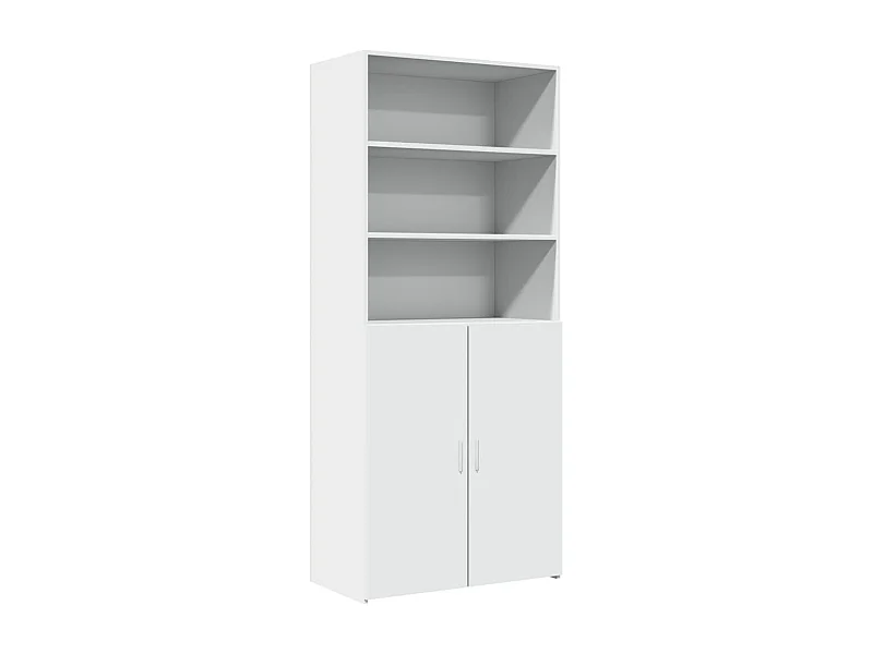 Credenza buffet cassettiera mobile contenitore organizer cucina soggiorno soggiorno alto 80 x 42,5 x 185 cm derivati ​​del legno bianco 02_0032775