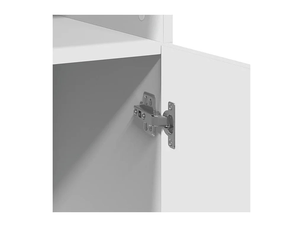 Credenza buffet cassettiera mobile contenitore organizer cucina soggiorno soggiorno alto 80 x 42,5 x 185 cm derivati ​​del legno bianco 02_0032775