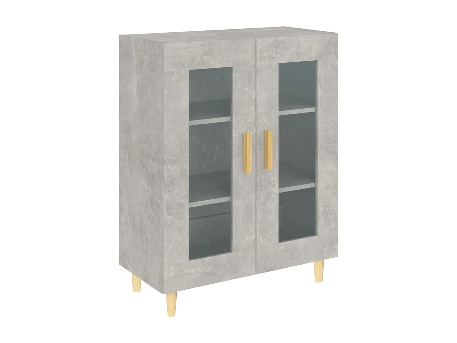 Aparador buffet cómoda mueble mueble de almacenaje organizador cocina salón salón 69,5 x 34 x 90 cm madera contrachapada gris 02_0032038