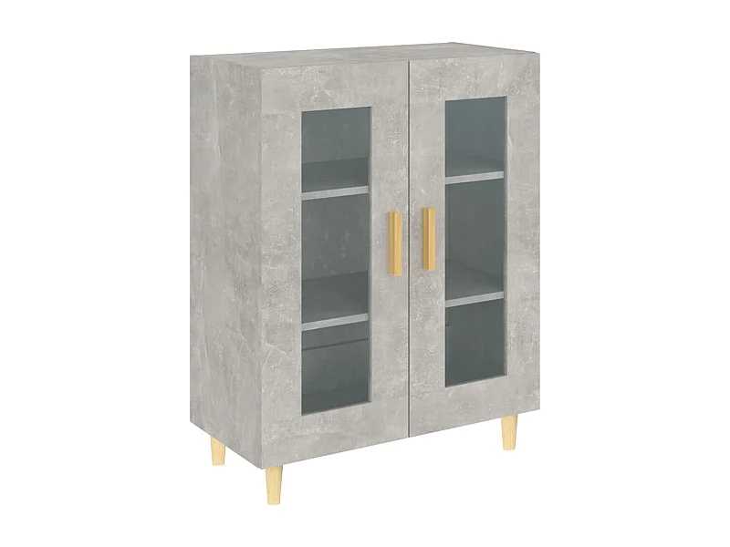 Aparador buffet cómoda mueble mueble de almacenaje organizador cocina salón salón 69,5 x 34 x 90 cm madera contrachapada gris 02_0032038