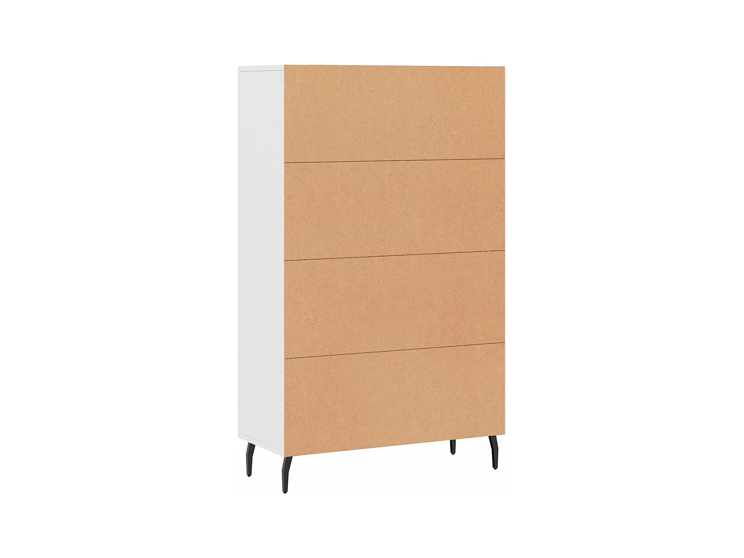 Credenza cassettiera cassettiera mobile contenitore organizer cucina soggiorno soggiorno alto 69,5 x 31 x 115 cm derivati ​​del legno bianco 02_0032492