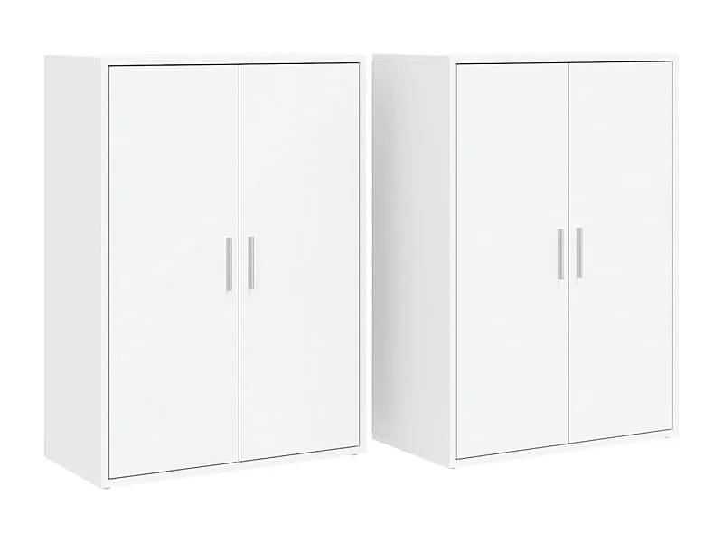 Buffet aparador cômoda armário unidade de armazenamento organizador cozinha sala salas conjunto de 2 60 x 31 x 84 cm madeira de engenharia branca 02_0036677