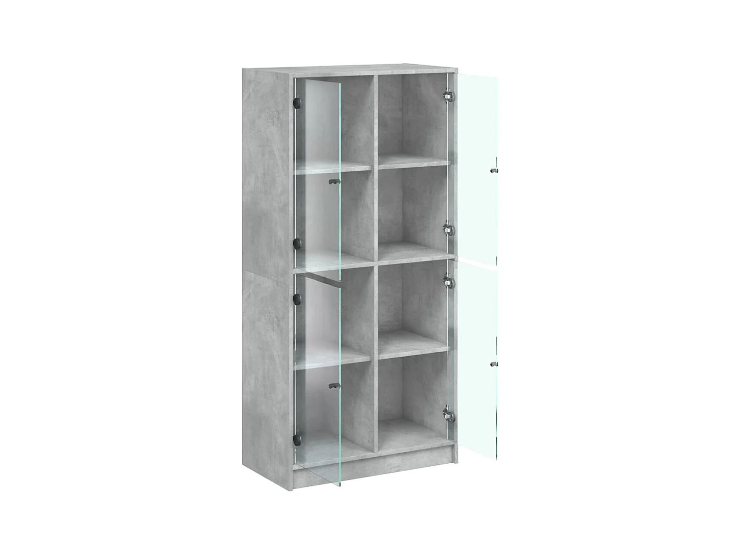 Credenza buffet cassettiera mobile contenitore organizer cucina soggiorno soggiorno alto con ante 68 x 37 x 142 cm derivati ​​del legno grigio 02_0032241