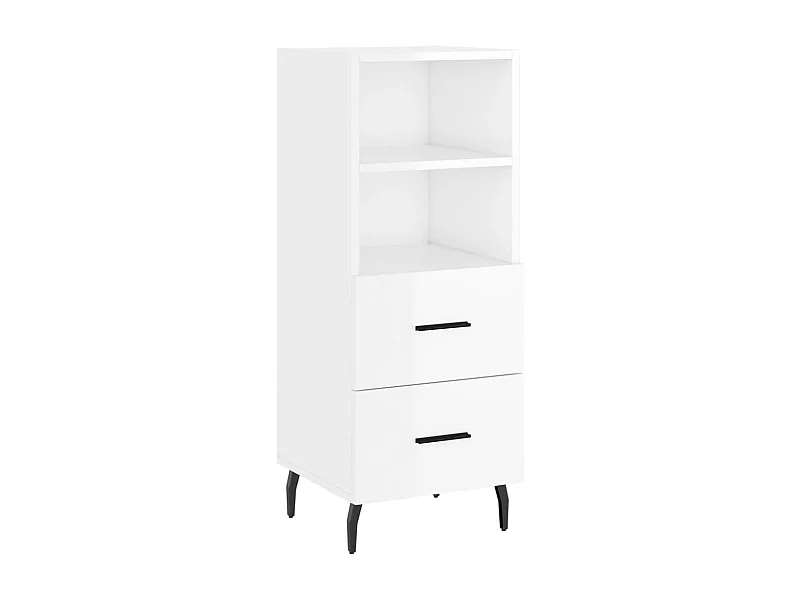 Aparador buffet cómoda armario mueble organizador cocina salón salón brillante 34,5 x 34 x 90 cm madera contrachapada blanco 02_0030602