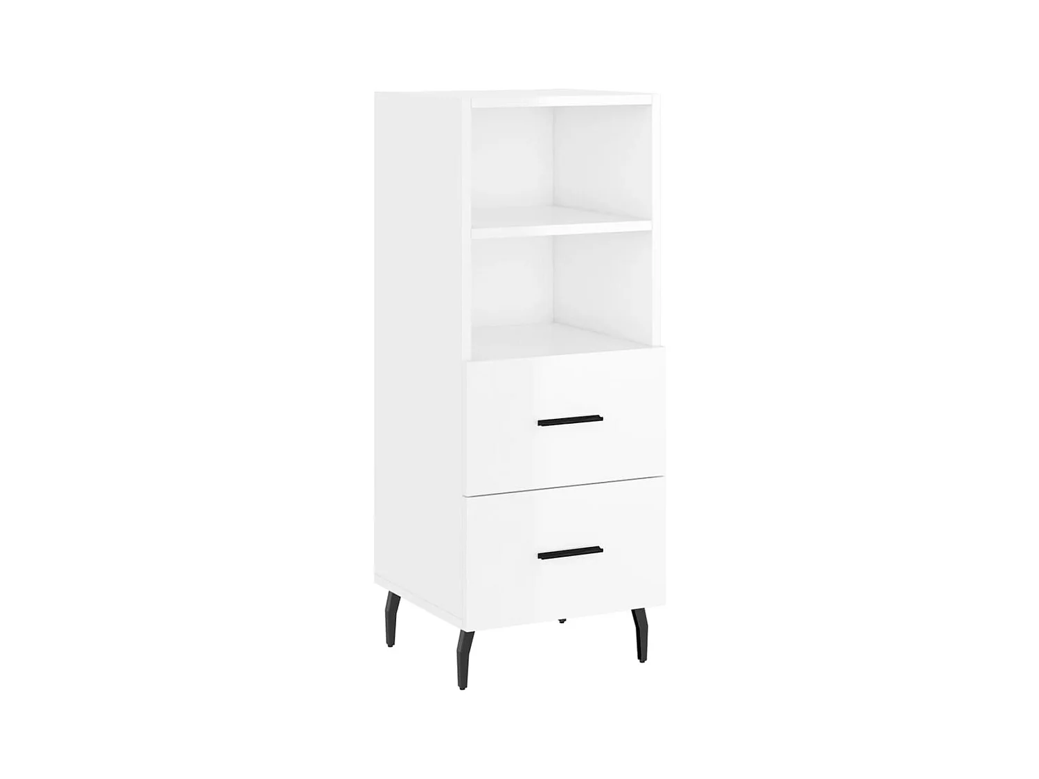 Aparador buffet cómoda armario mueble organizador cocina salón salón brillante 34,5 x 34 x 90 cm madera contrachapada blanco 02_0030602