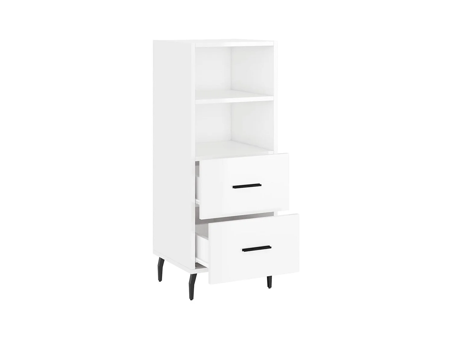 Aparador buffet cómoda armario mueble organizador cocina salón salón brillante 34,5 x 34 x 90 cm madera contrachapada blanco 02_0030602