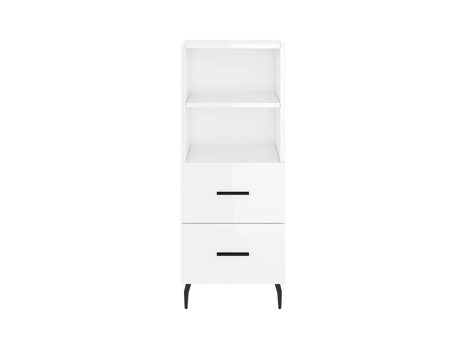 Aparador buffet cómoda armario mueble organizador cocina salón salón brillante 34,5 x 34 x 90 cm madera contrachapada blanco 02_0030602