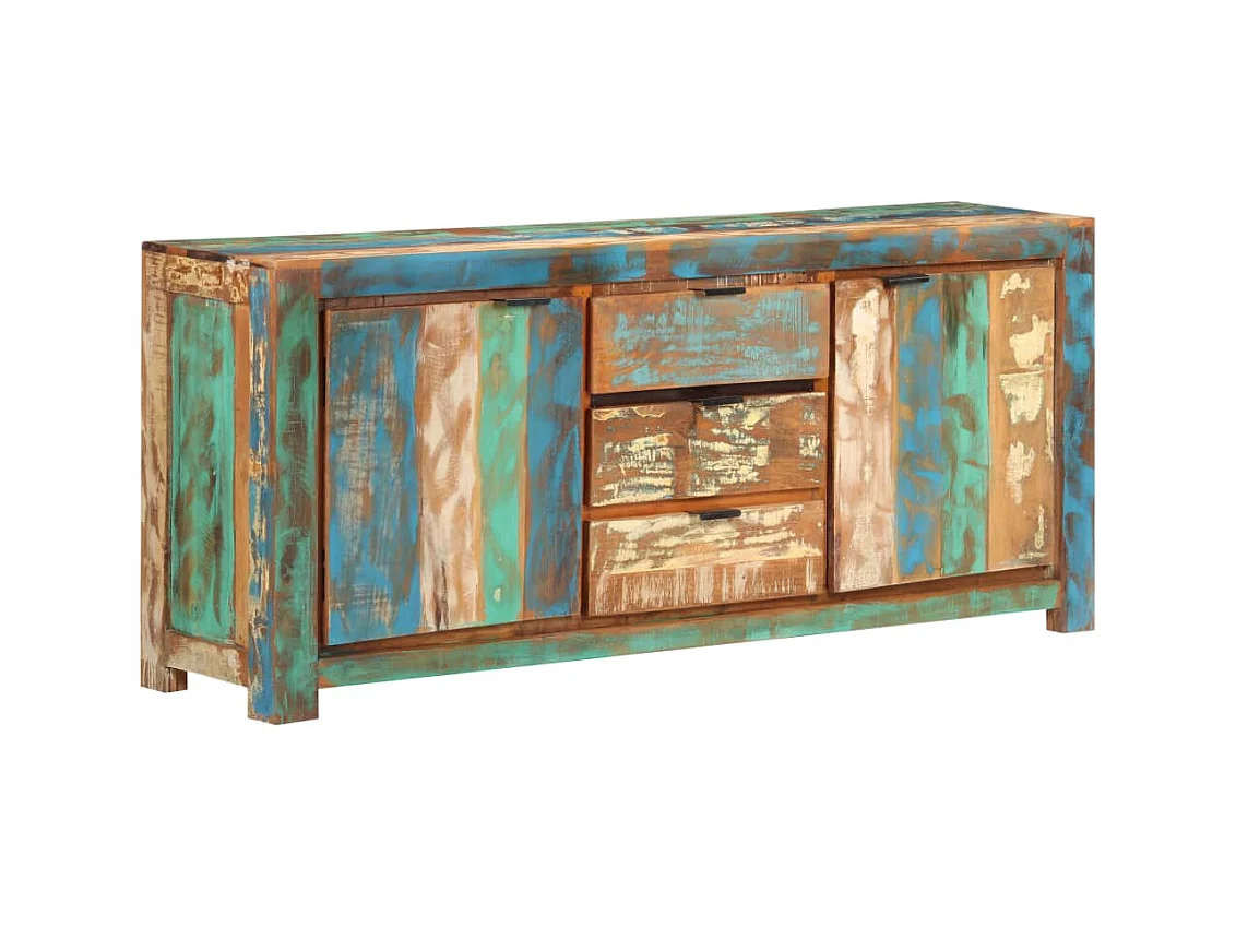 bahut commode armoire bois marron 175 x 40 x 75 cm 02_0029562