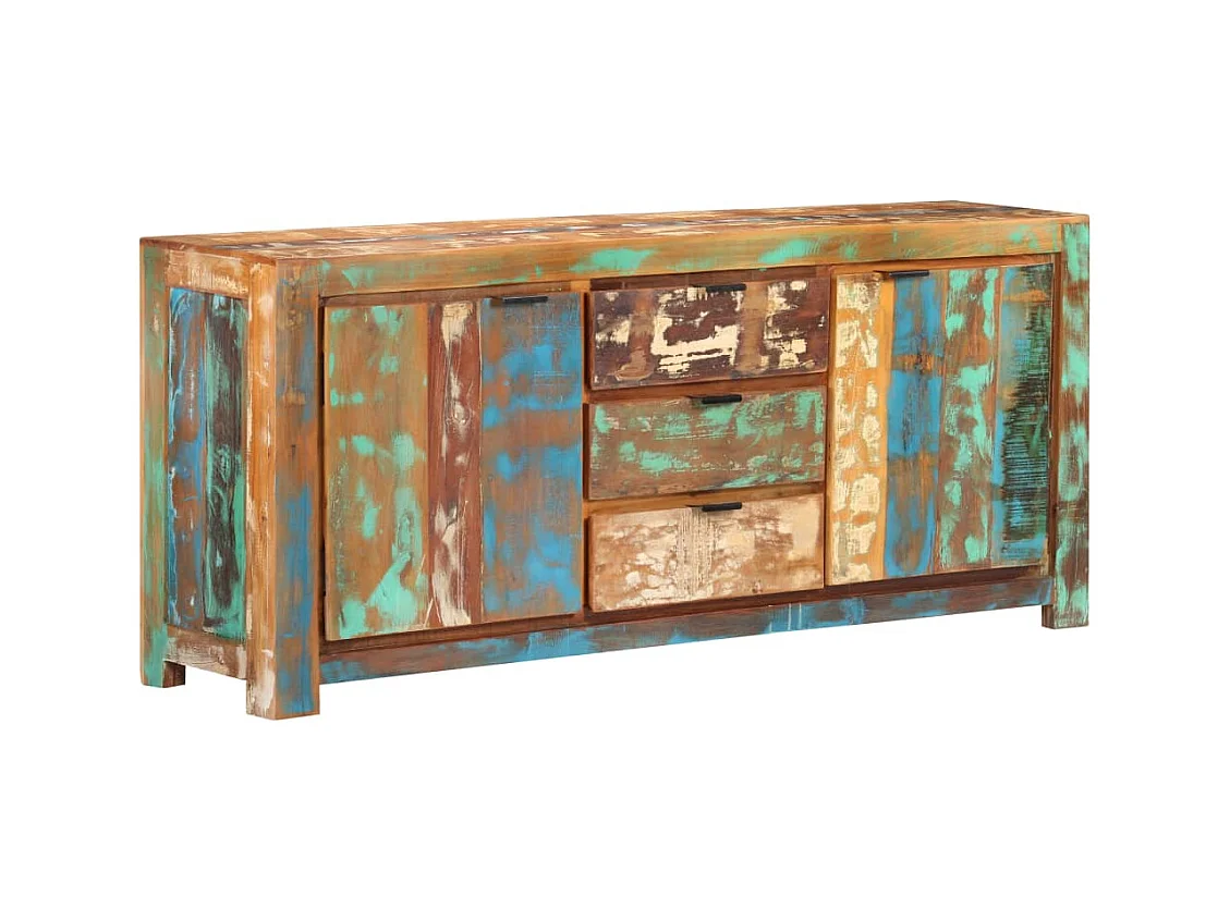 bahut commode armoire bois marron 175 x 40 x 75 cm 02_0029562