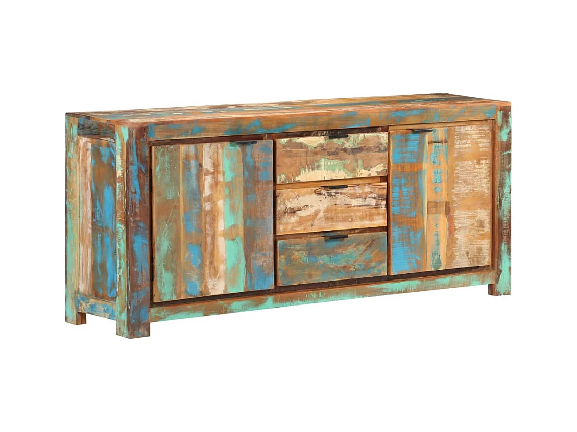 bahut commode armoire bois marron 175 x 40 x 75 cm 02_0029562