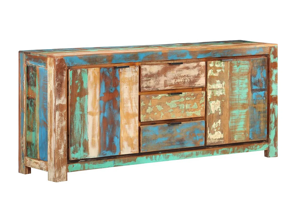 Aparador buffet cómoda mueble mueble de almacenaje organizador cocina salón salón 175 x 40 x 75 cm madera maciza recuperada marrón 02_0029562