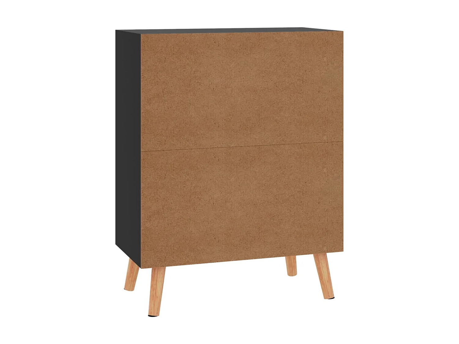 Buffet aparador cômoda armário unidade de armazenamento organizador cozinha sala brilhante 60 x 30 x 72 cm madeira trabalhada preto 02_0036166