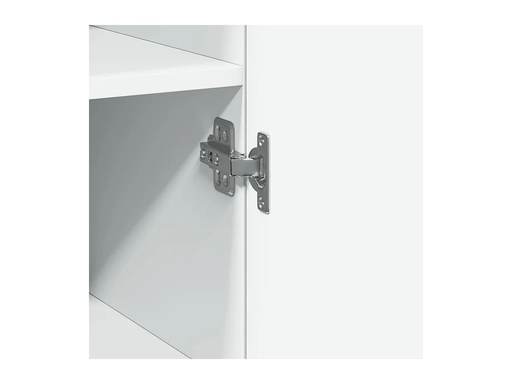 Buffet credenza cassettiera mobile contenitore organizer cucina soggiorno soggiorno alto 45 x 42,5 x 185 cm derivati ​​del legno bianco 02_0032457