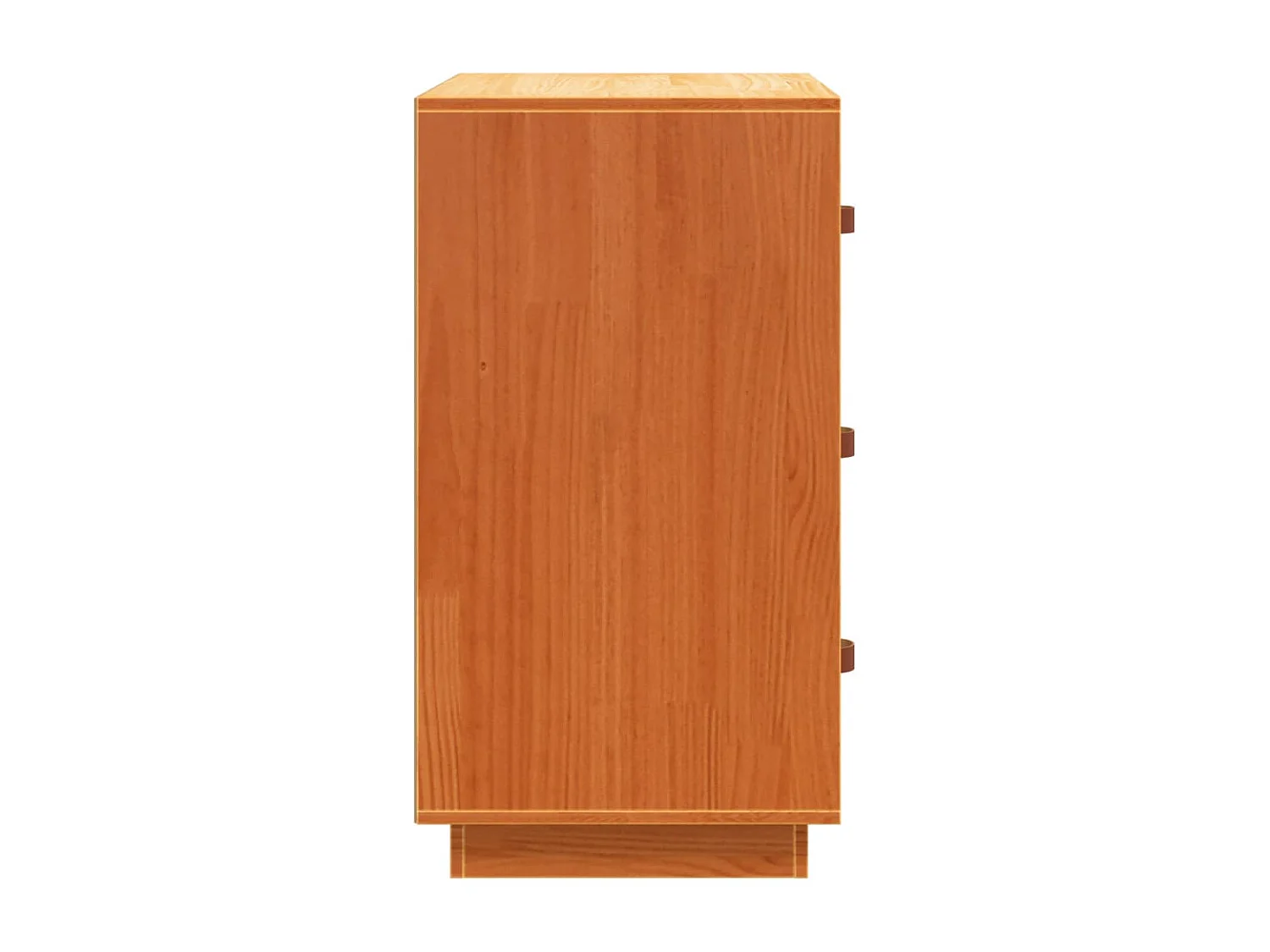 Credenza buffet cassettiera mobile contenitore organizer cucina soggiorno soggiorno cera 80 x 40 x 75 cm legno di pino massiccio marrone 02_0031743