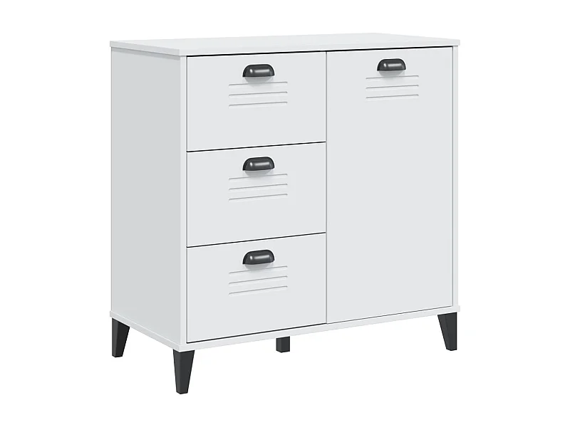 Credenza buffet cassettiera mobile contenitore organizer cucina soggiorno soggiorno 80 x 40 x 80 cm derivati ​​del legno bianco 02_0036619