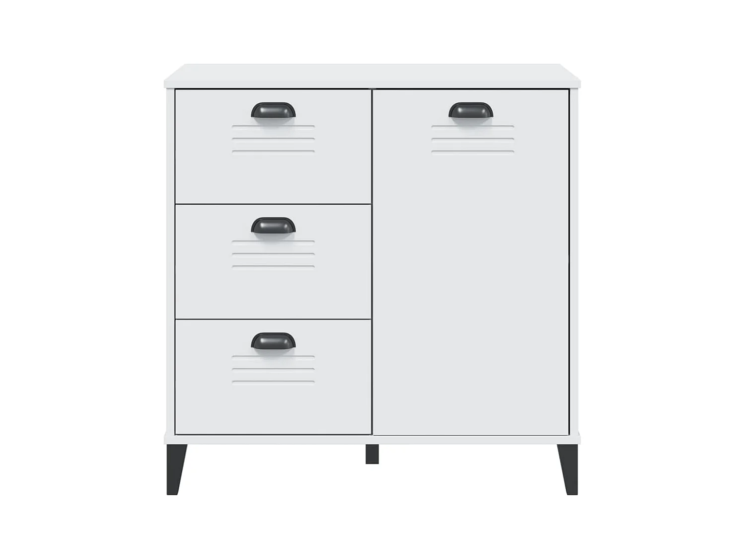 Credenza buffet cassettiera mobile contenitore organizer cucina soggiorno soggiorno 80 x 40 x 80 cm derivati ​​del legno bianco 02_0036619