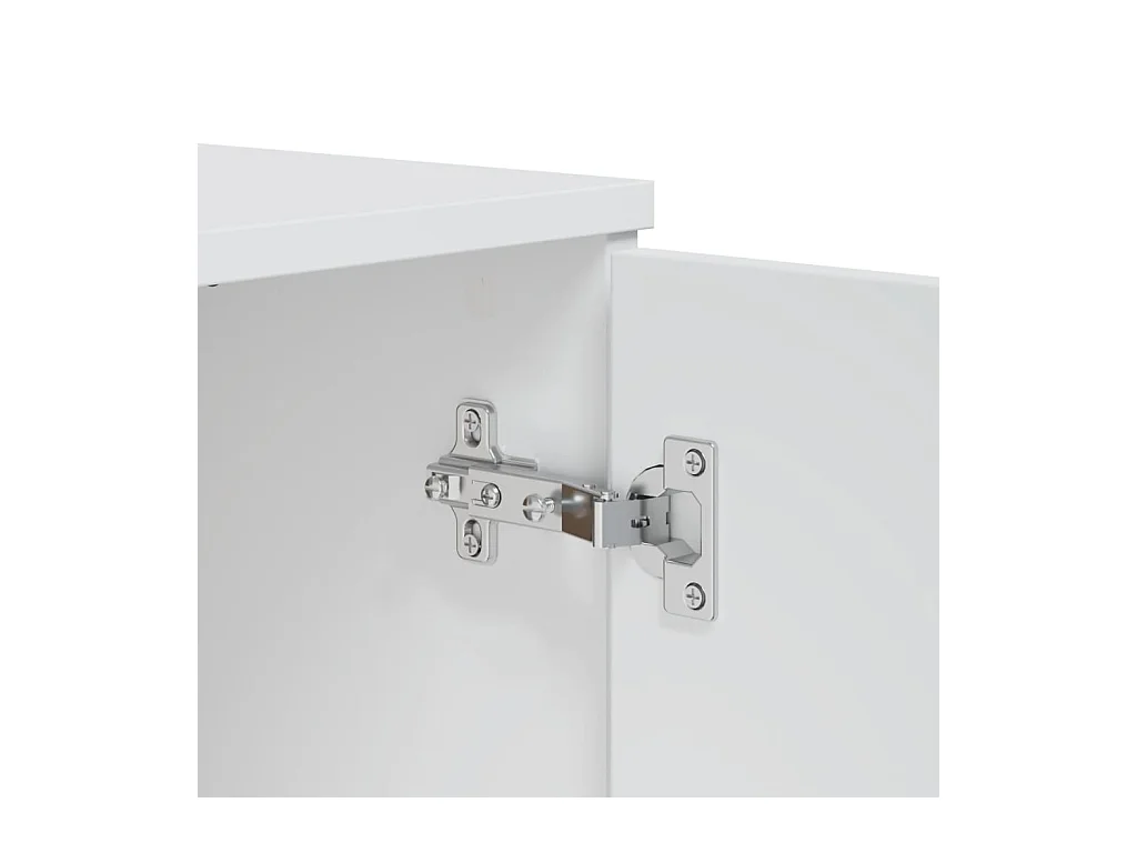 Credenza buffet cassettiera mobile contenitore organizer cucina soggiorno soggiorno 80 x 40 x 80 cm derivati ​​del legno bianco 02_0036619