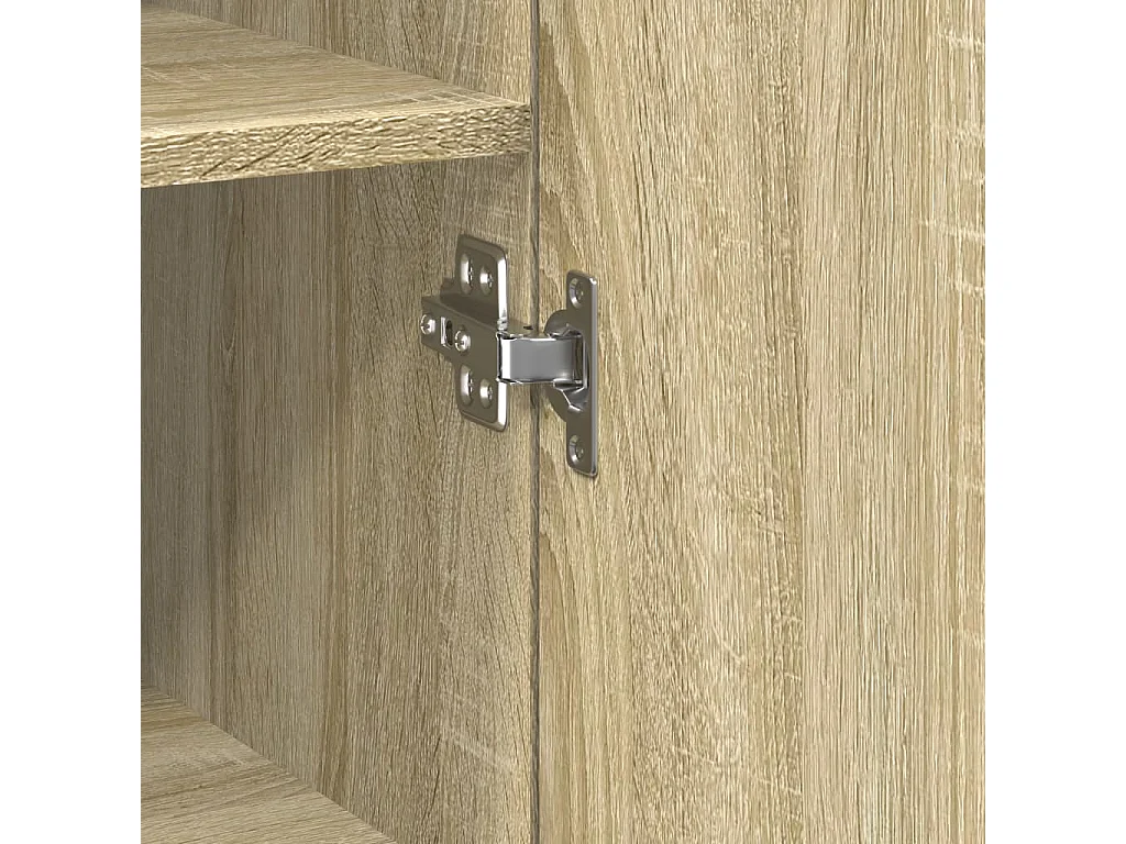 Aparador cômoda armário armário organizador cozinha sala sala alta Sonoma 30 x 42,5 x 185 cm madeira trabalhada marrom 02_0033940