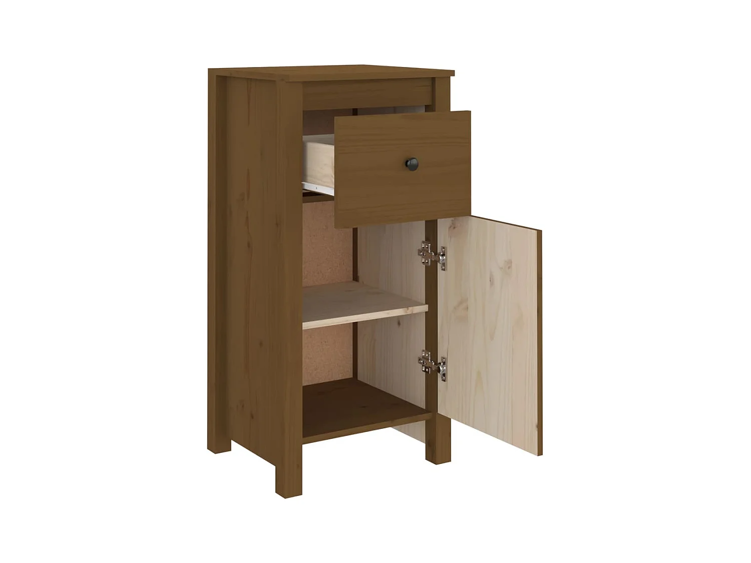 Aparador buffet cómoda armario mueble organizador cocina salón salón juego de 2 40 x 35 x 80 cm madera maciza de pino marrón 02_0036888
