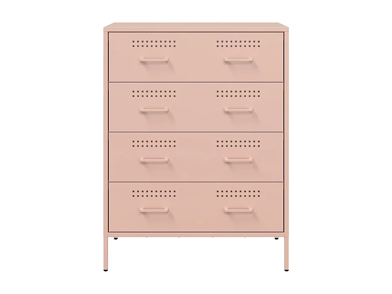 Buffet aparador cômoda armário unidade de armazenamento organizador cozinha sala sala 68 x 39 x 89 cm aço rosa 02_0036216