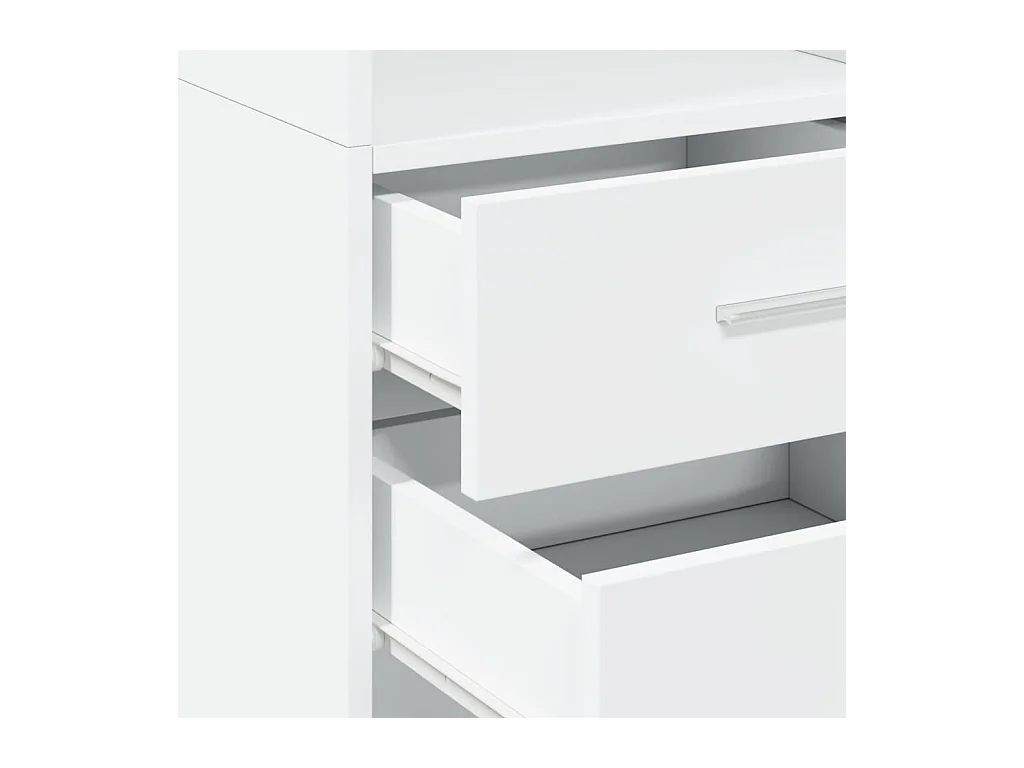 Buffet credenza cassettiera mobile contenitore organizer cucina soggiorno soggiorno alto 40 x 42,5 x 185 cm derivati ​​del legno bianco 02_0032450