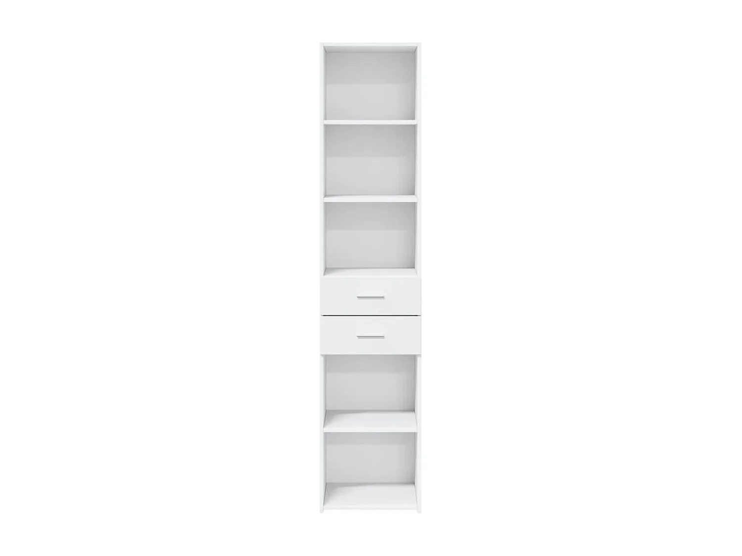 Aparador buffet cómoda mueble mueble de almacenamiento organizador cocina salón salón alto 40 x 42,5 x 185 cm madera contrachapada blanco 02_0032450
