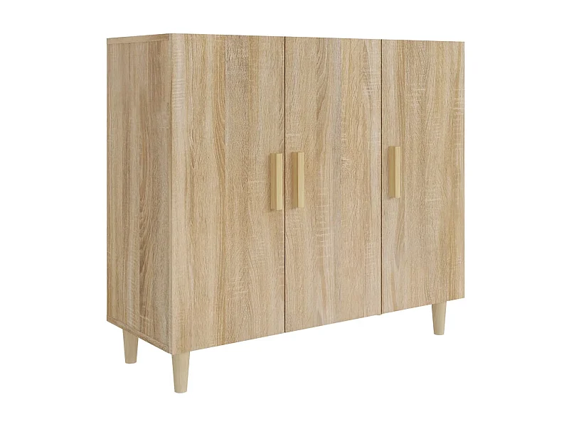 Credenza cassettiera cassettiera mobile contenitore organizer cucina soggiorno soggiorno Sonoma 90 x 34 x 80 cm derivati ​​del legno marrone 02_0031734