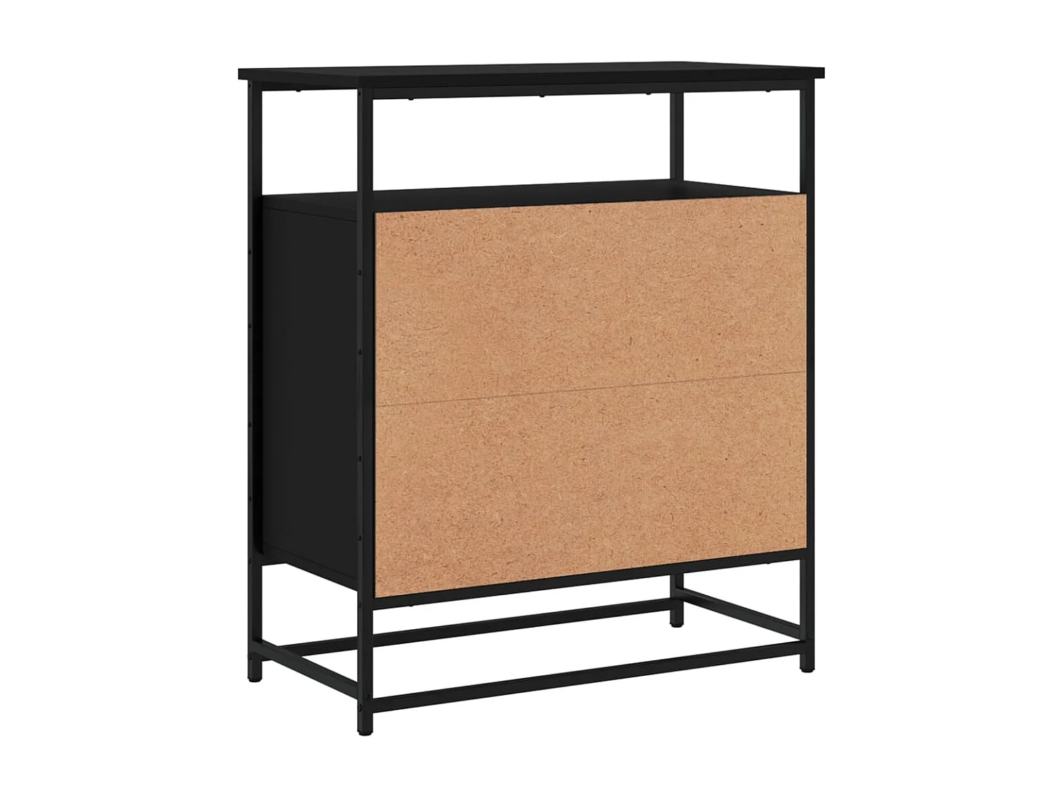 Credenza buffet cassettiera mobile contenitore organizer cucina soggiorno soggiorno 69 x 35 x 80 cm multistrato nero 02_0036091