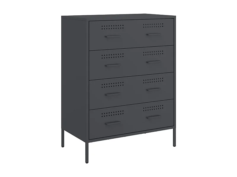 Aparador buffet cômoda armário organizador cozinha sala sala 68 x 39 x 89 cm aço antracite 02_0029708