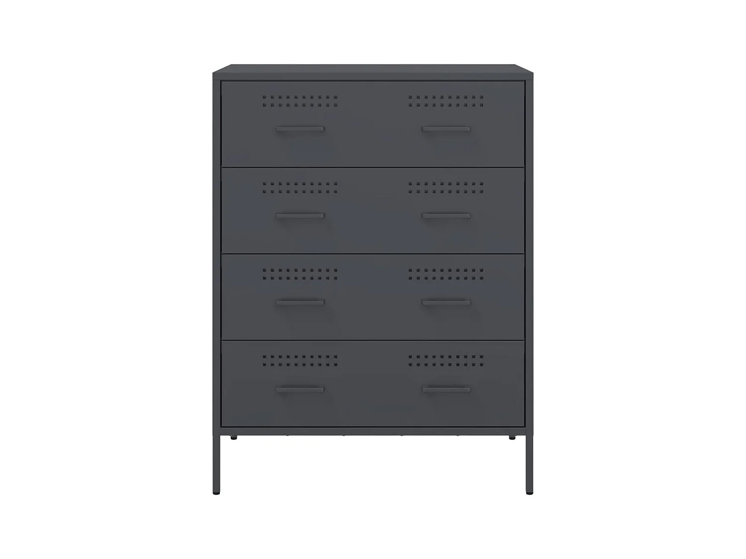 Aparador buffet cômoda armário organizador cozinha sala sala 68 x 39 x 89 cm aço antracite 02_0029708