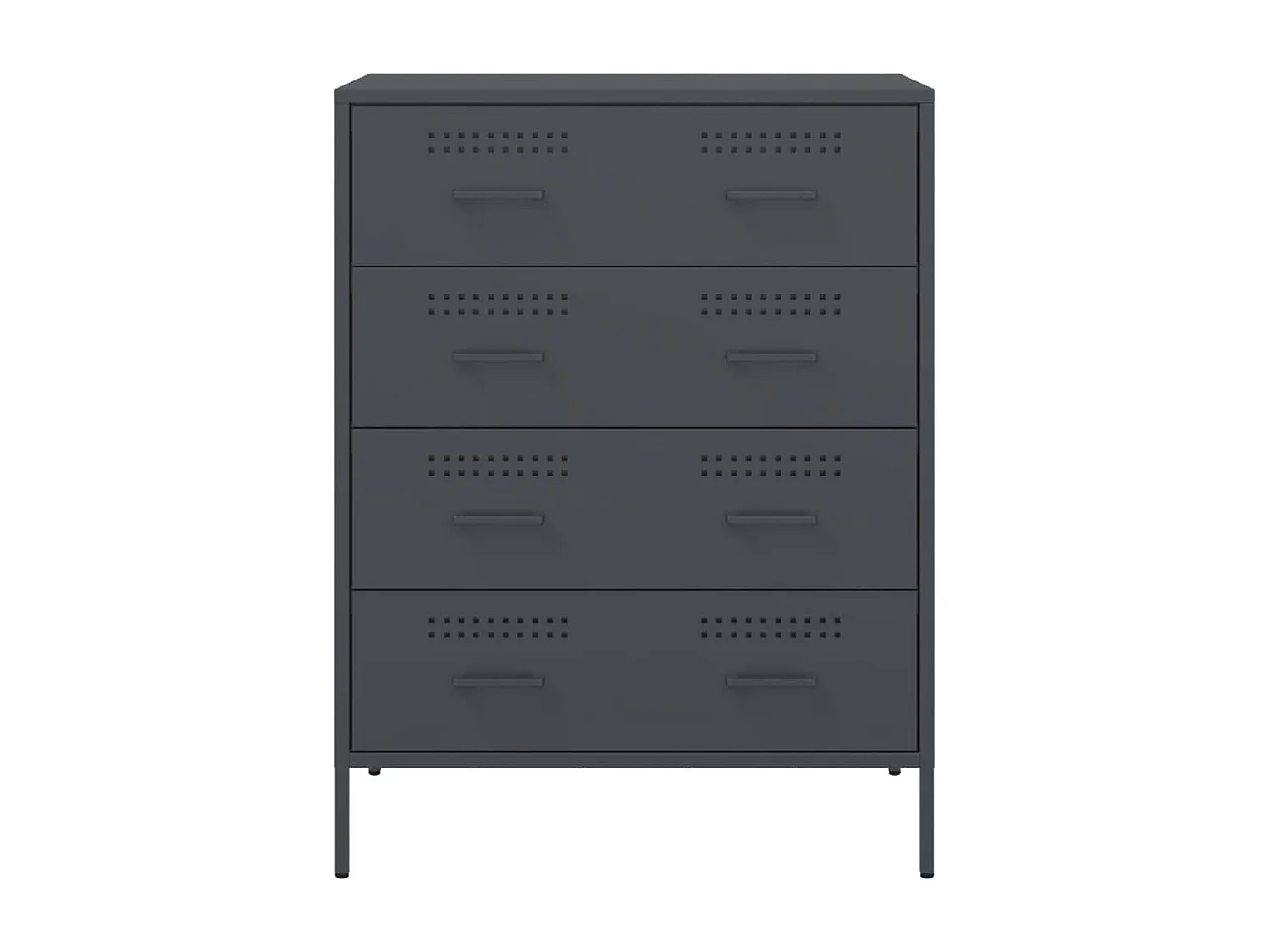 Aparador buffet cômoda armário organizador cozinha sala sala 68 x 39 x 89 cm aço antracite 02_0029708