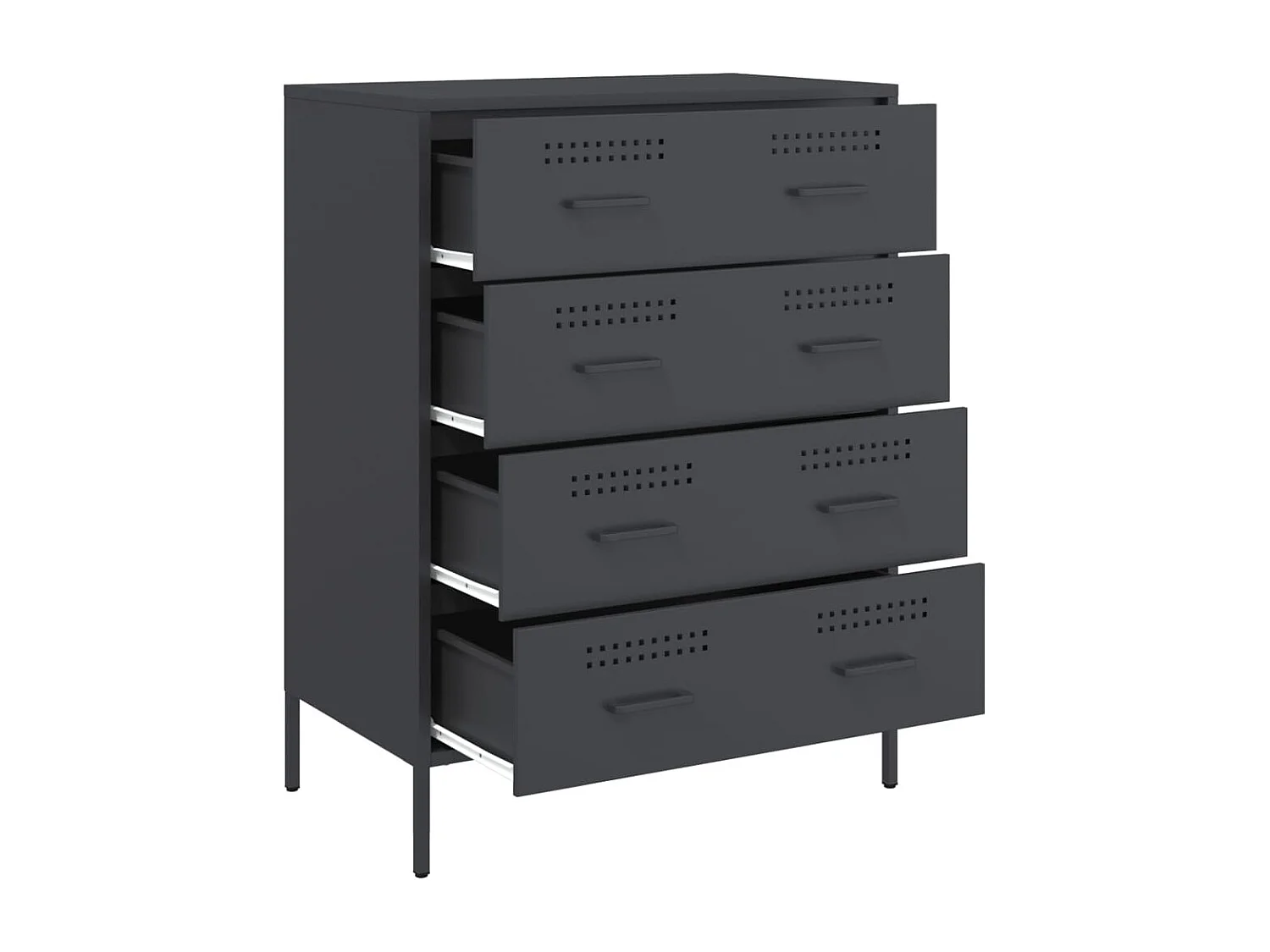 Aparador buffet cômoda armário organizador cozinha sala sala 68 x 39 x 89 cm aço antracite 02_0029708