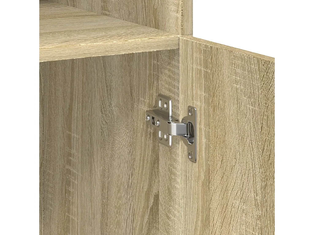 Buffet aparador cômoda armário organizador unidade cozinha sala sala alta Sonoma 80 x 42,5 x 249 cm madeira trabalhada marrom 02_0034212