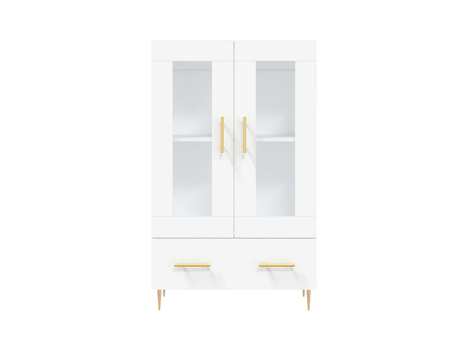 Credenza cassettiera cassettiera mobile contenitore organizer cucina soggiorno soggiorno alto 69,5 x 31 x 115 cm derivati ​​del legno bianco 02_0032498