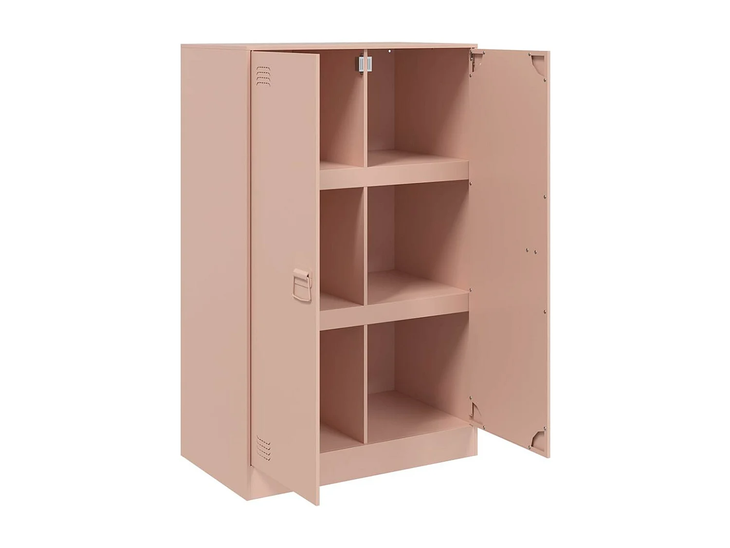 Aparador cómoda cómoda armario mueble organizador cocina salón salón 67 x 39 x 107 cm acero rosa 02_0036205