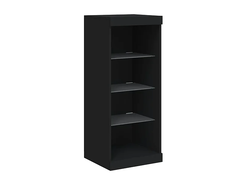 Aparador cómoda cómoda armario mueble organizador cocina salón salón con luces LED 41 x 37 x 100 cm negro 02_0030034