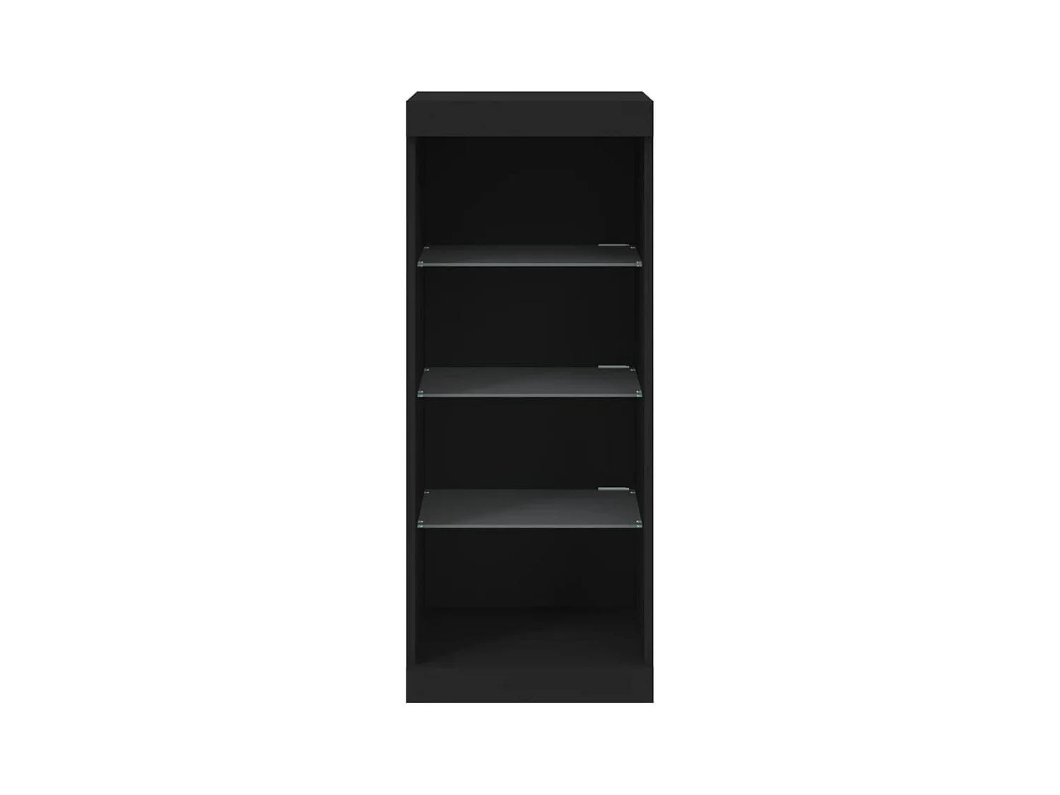 Aparador cómoda cómoda armario mueble organizador cocina salón salón con luces LED 41 x 37 x 100 cm negro 02_0030034