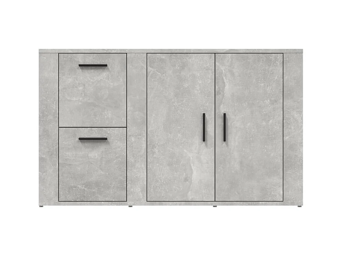Aparador cômoda armário unidade de armazenamento organizador cozinha sala sala 100 x 33 x 59,5 cm madeira trabalhada cinza 02_0031821