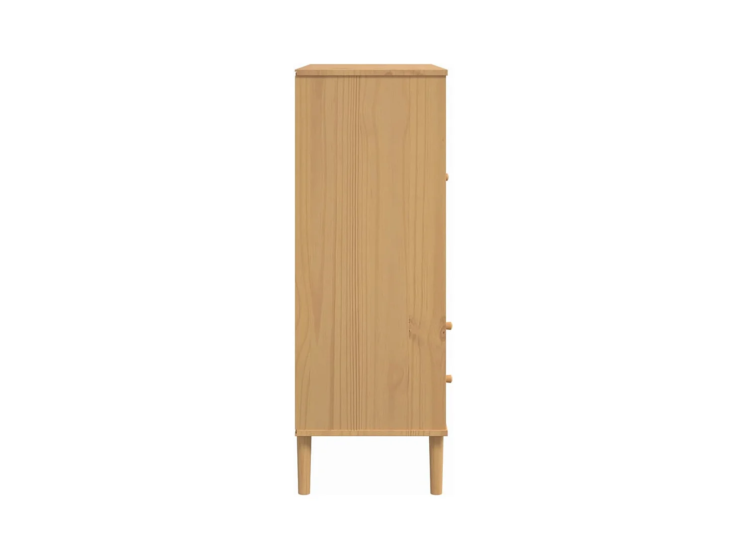 Aparador buffet cómoda mueble mueble de almacenaje organizador cocina salón salón aspecto ratán 90 x 40 x 112 cm madera maciza de pino marrón 02_0036235