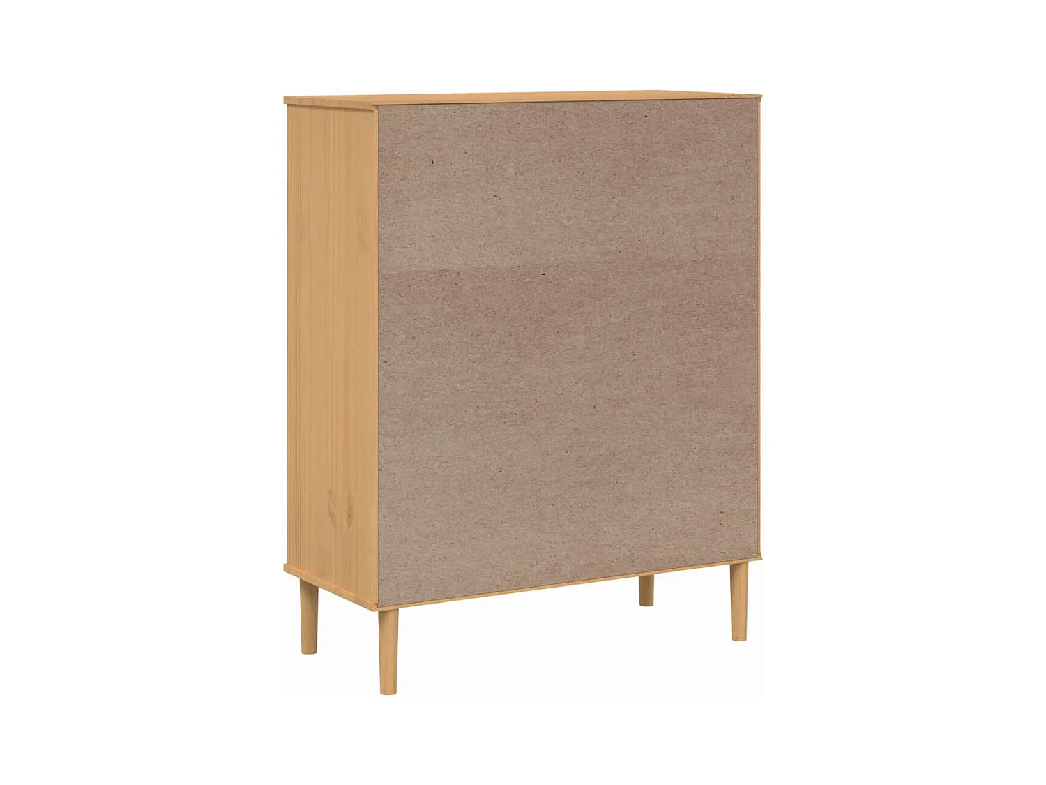 Aparador buffet cómoda mueble mueble de almacenaje organizador cocina salón salón aspecto ratán 90 x 40 x 112 cm madera maciza de pino marrón 02_0036235