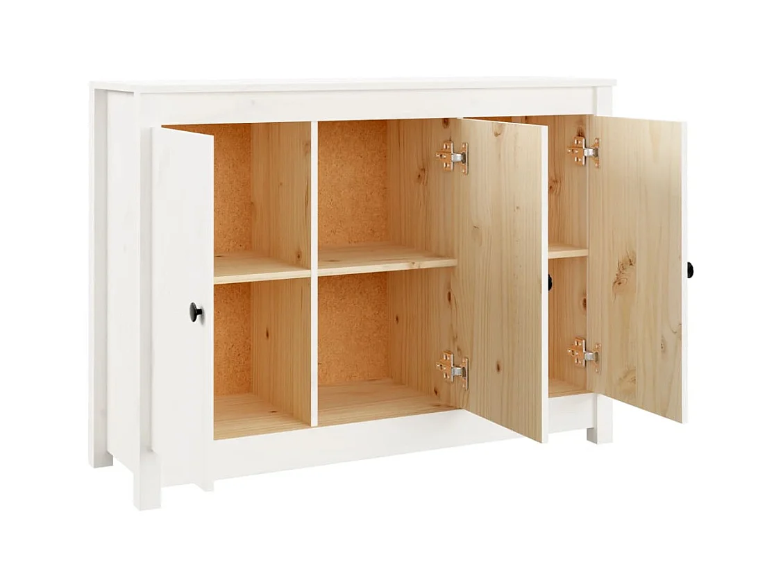 Aparador buffet cómoda armario mueble organizador cocina salón salón 100 x 35 x 74 cm madera maciza de pino blanco 02_0030155