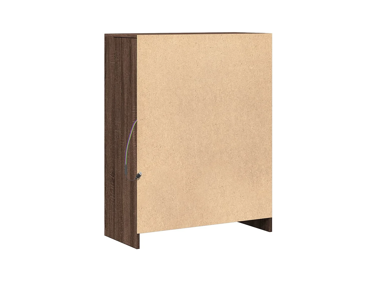 Aparador cómoda cómoda armario mueble organizador cocina salón salón con LED 77 x 34 x 100 cm madera contrachapada marrón 02_0029791