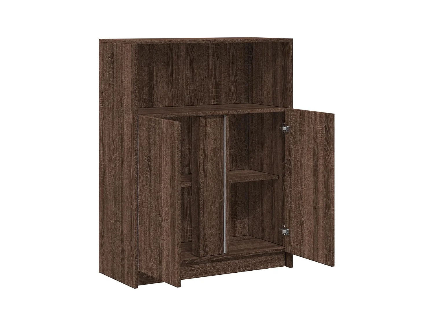 Aparador cómoda cómoda armario mueble organizador cocina salón salón con LED 77 x 34 x 100 cm madera contrachapada marrón 02_0029791