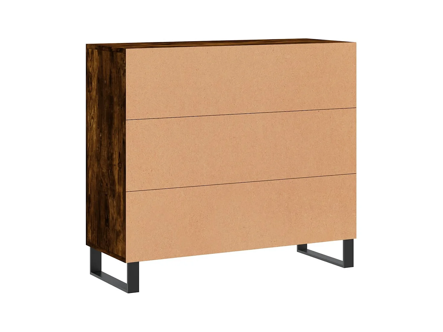 Credenza cassettiera cassettiera mobile contenitore organizer cucina soggiorno soggiorno 90 x 34 x 80 cm derivati ​​del legno marrone 02_0031124