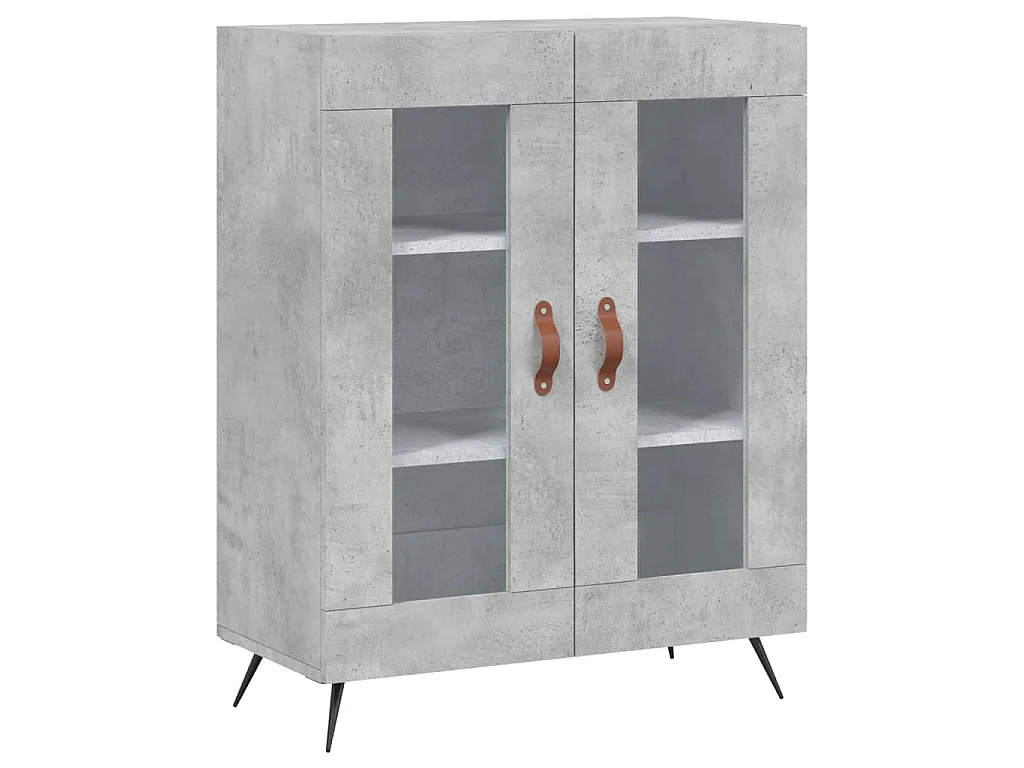 Buffet aparador cômoda armário unidade de armazenamento organizador cozinha sala sala alta 69,5 x 34 x 180 cm madeira trabalhada cinza 02_0034583
