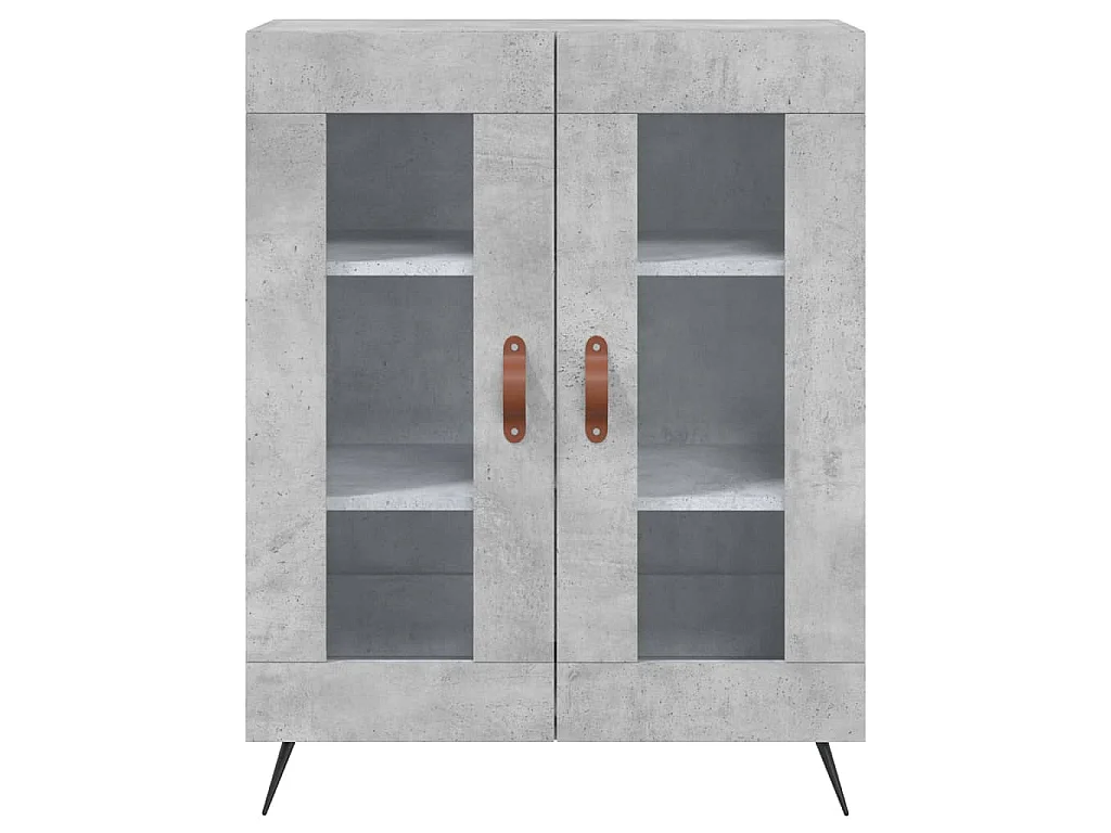 Buffet aparador cômoda armário unidade de armazenamento organizador cozinha sala sala alta 69,5 x 34 x 180 cm madeira trabalhada cinza 02_0034583