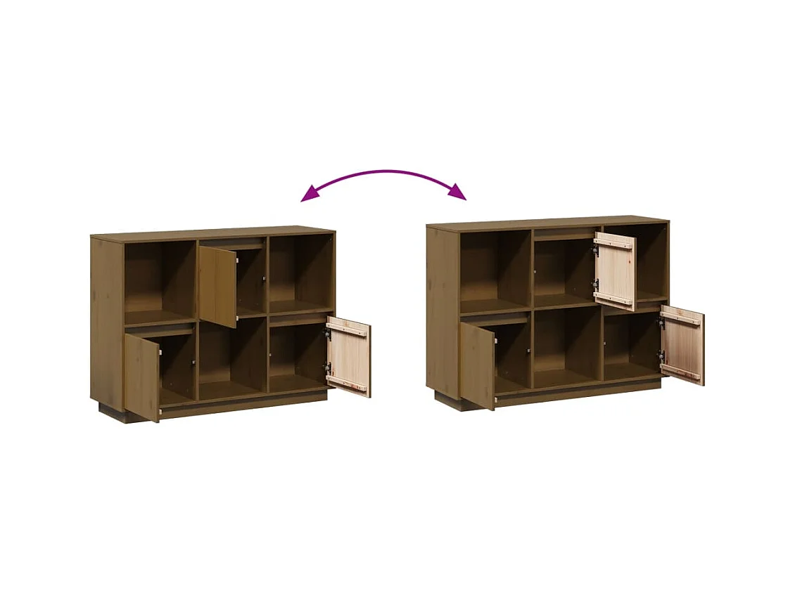 bahut commode armoire bois marron 110.5 x 35 x 80 cm 02_0035734