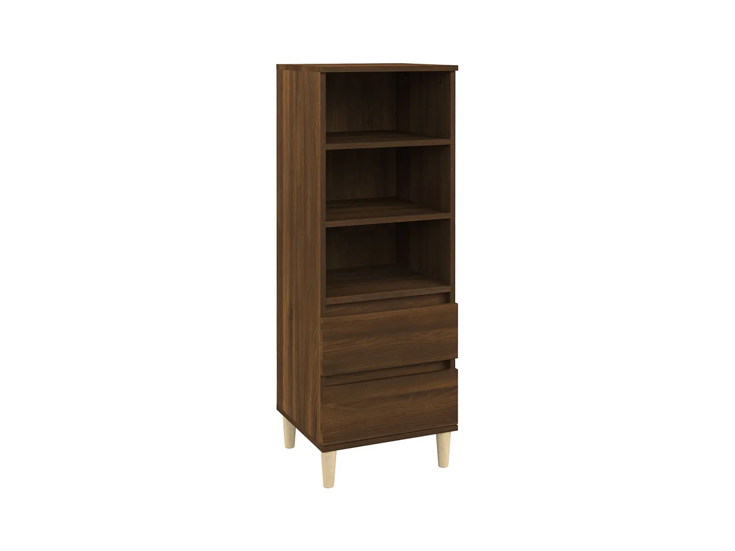 Credenza cassettiera cassettiera mobile contenitore organizer cucina soggiorno soggiorno alto 40 x 36 x 110 cm derivati ​​del legno marrone 02_0033711
