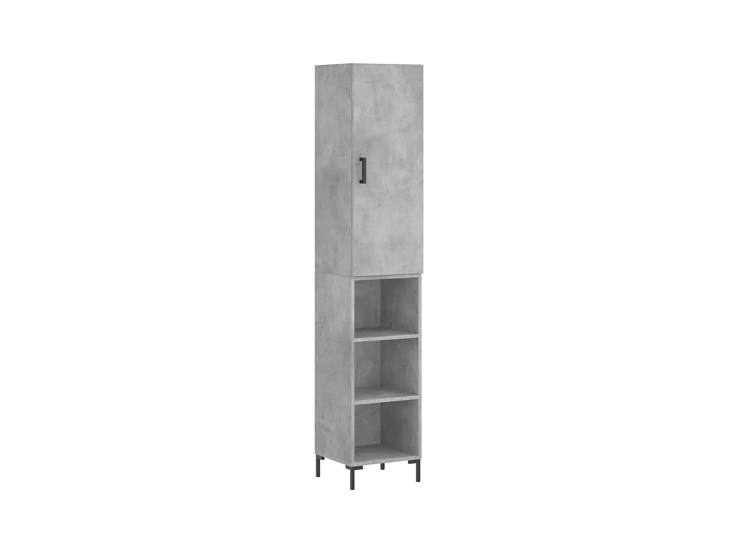 Buffet credenza cassettiera mobile contenitore organizer cucina soggiorno soggiorno alto 34,5 x 34 x 180 cm derivati ​​del legno grigio 02_0034409