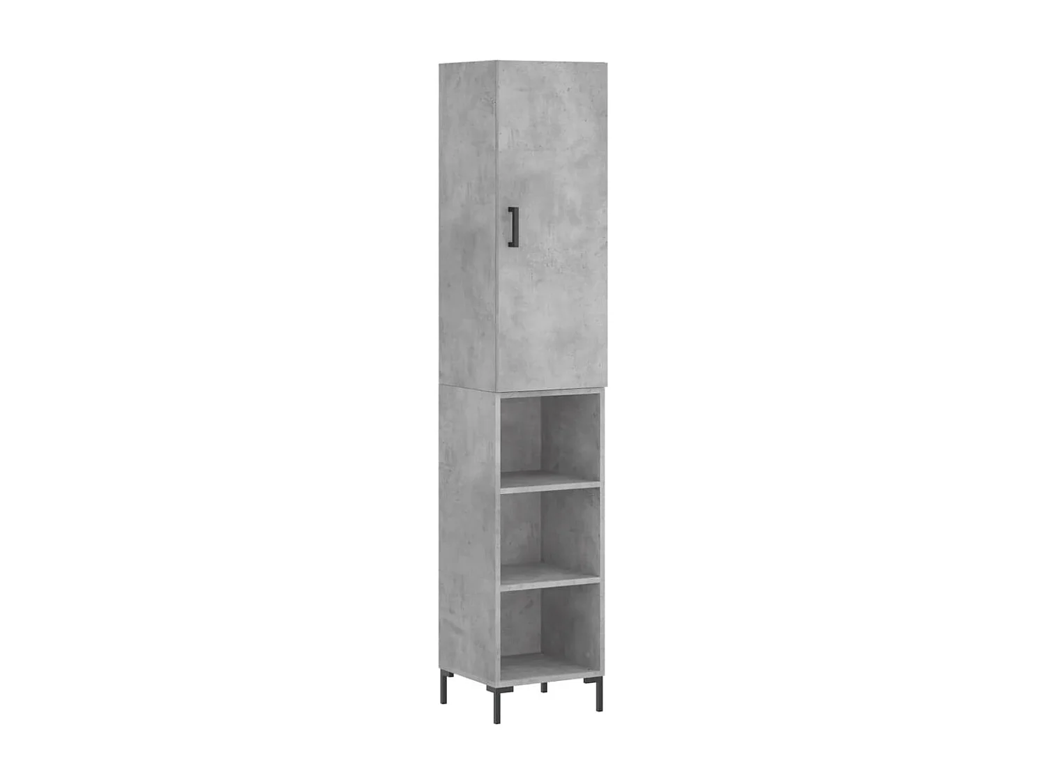 Aparador buffet cómoda armario mueble organizador cocina salón salón alto 34,5 x 34 x 180 cm madera contrachapada gris 02_0034409